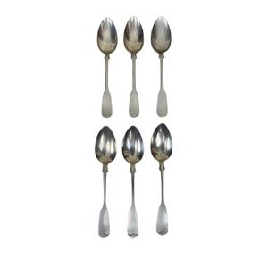 Vintage Alpacca Silver‎ Plated Spoons Set of 6 SMF WS Chinon